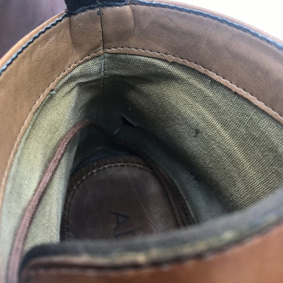 ALDO CHUKKA BOOTS MENS Brown LEATHER UPPER LACE UP - Picture 9 of 10